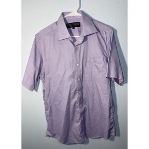 LUCCHESE Bootmaker Men's Shirt Cowboy Western Rodeo Button Purple Stripe Size M